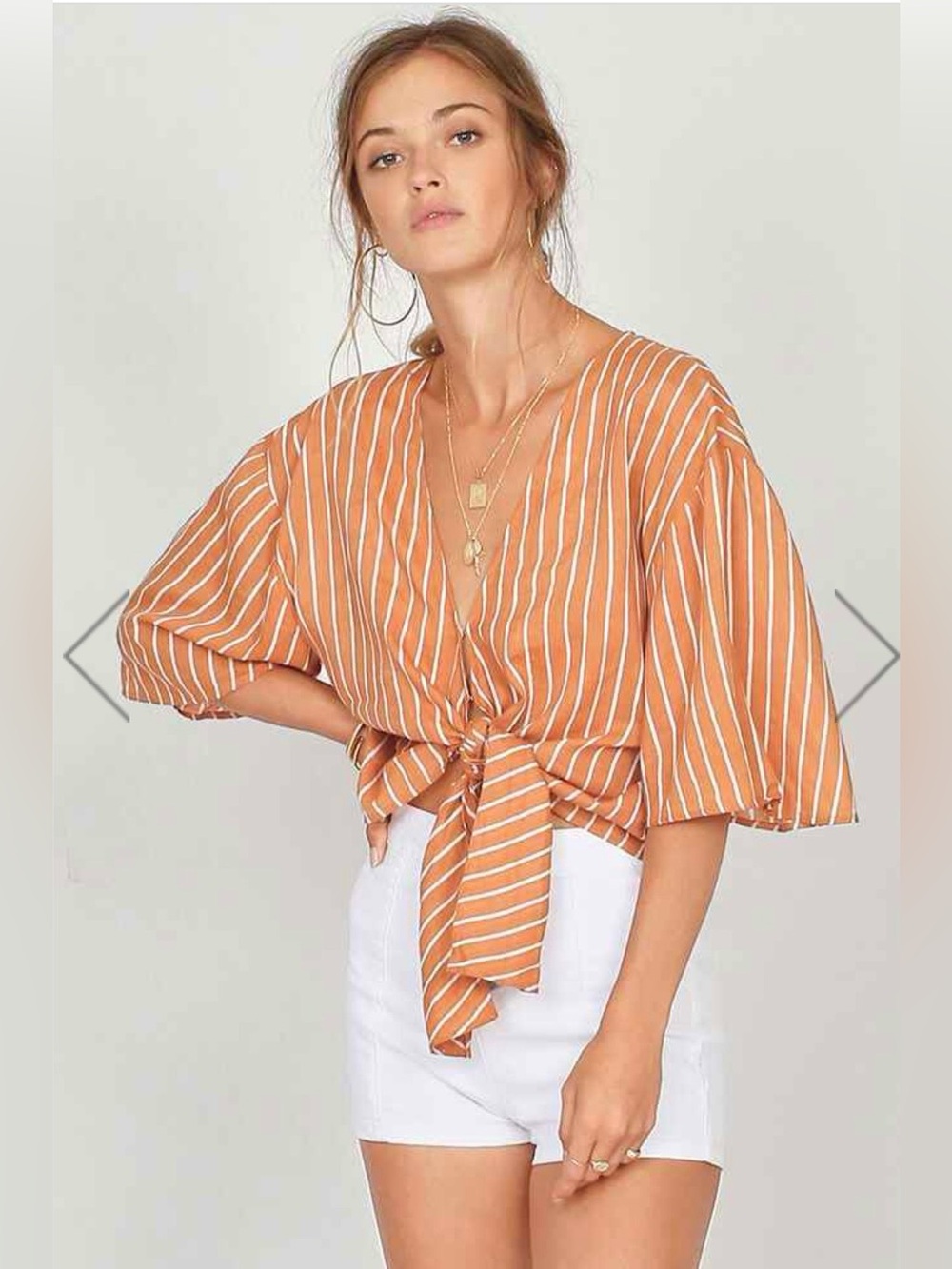 NWT Amuse Society Knot Your Girl Woven Top Size Small